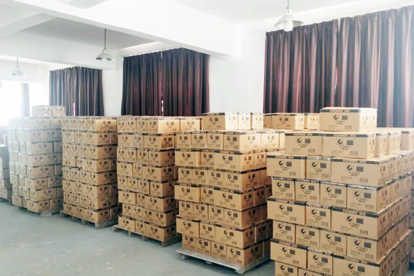 Finished pencil warehouse ready for export