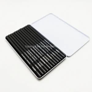 12 Charcoal Pencil Set in Tin Box