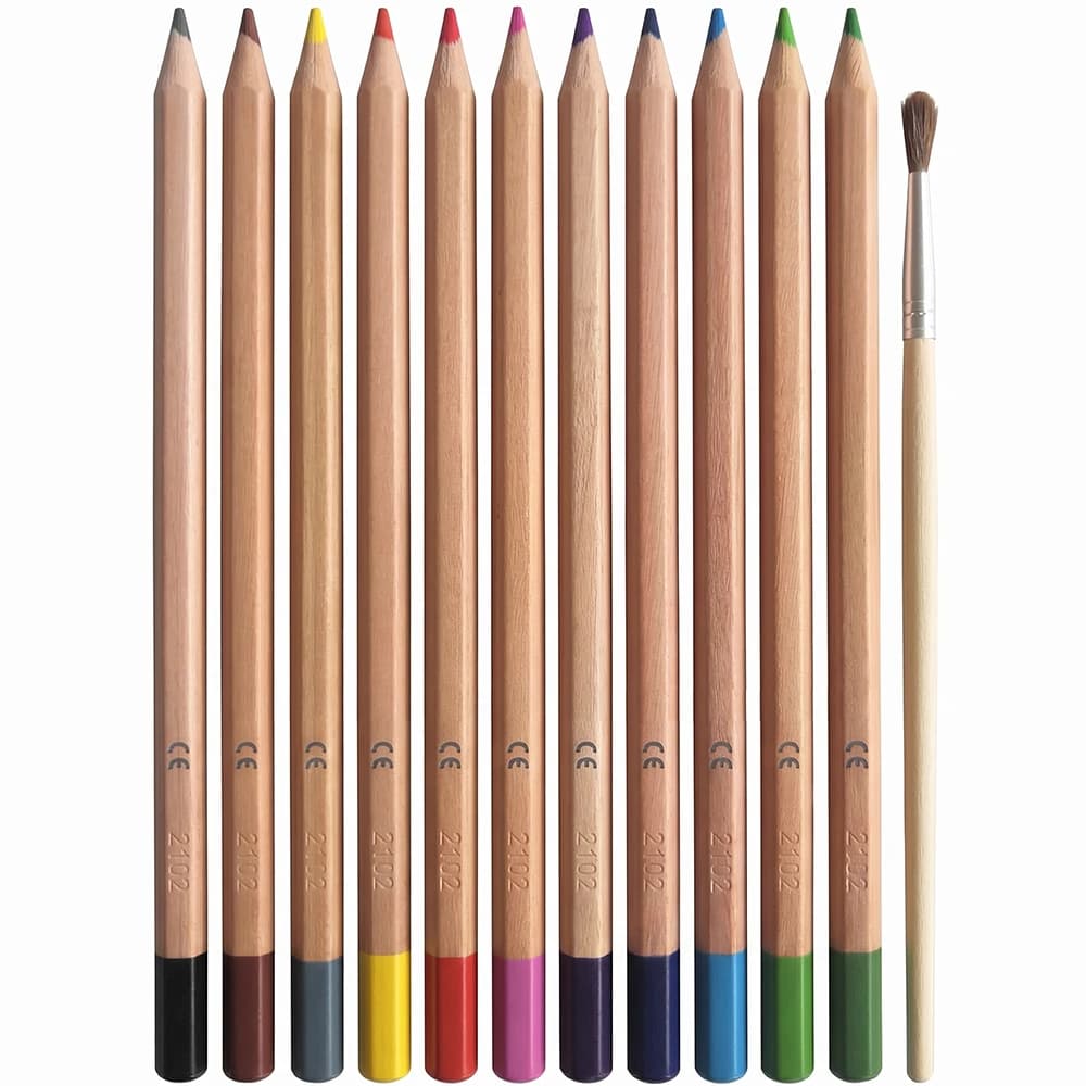 12 Watercolor Pencils with Brush — photo 2