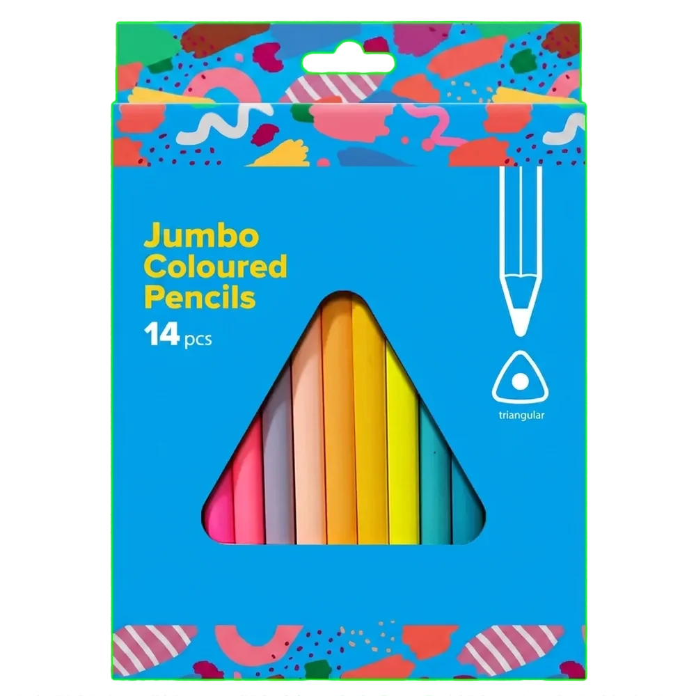 14 Jumbo Colored Pencils — Pastel Colors