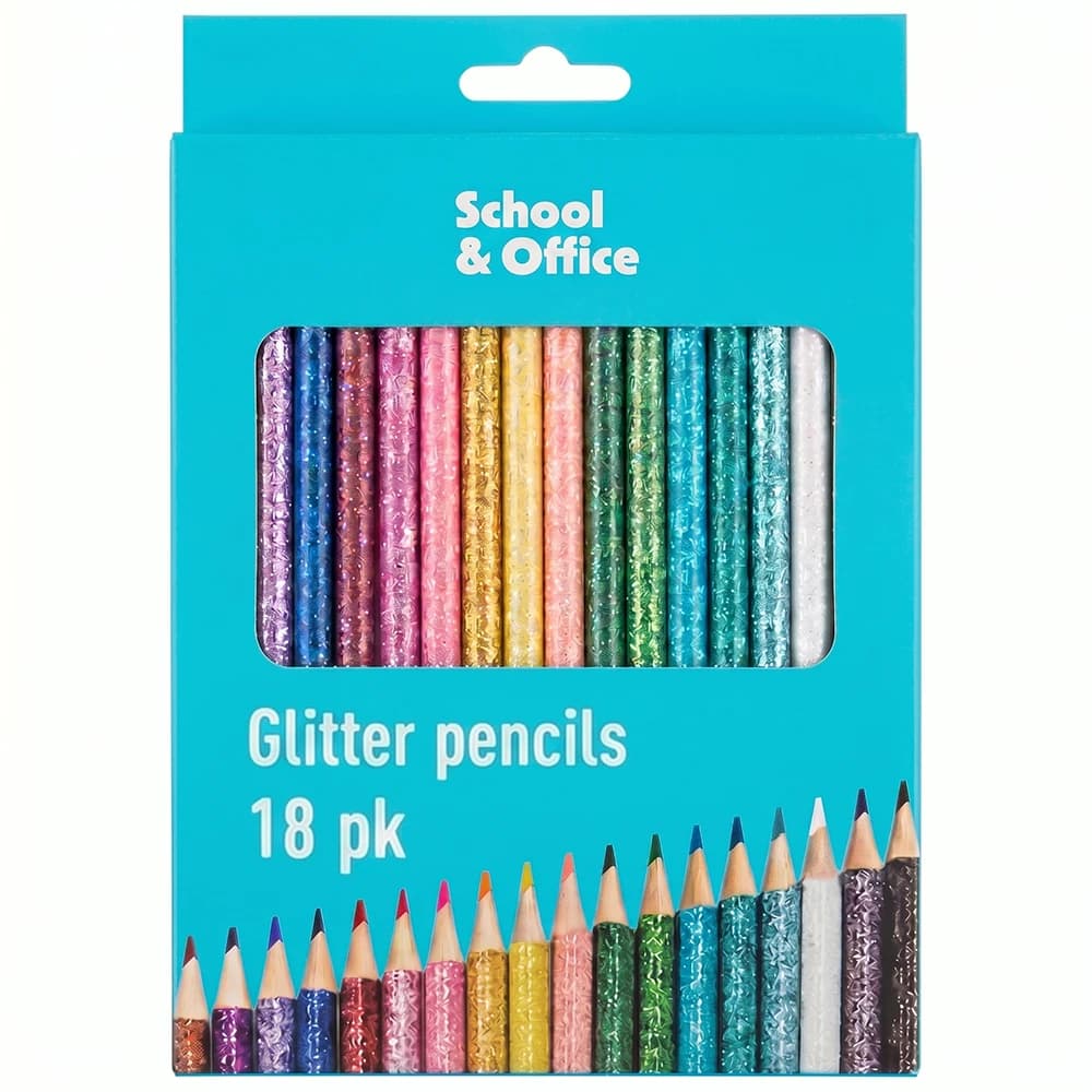 18 Glitter Color Drawing Pencil Set
