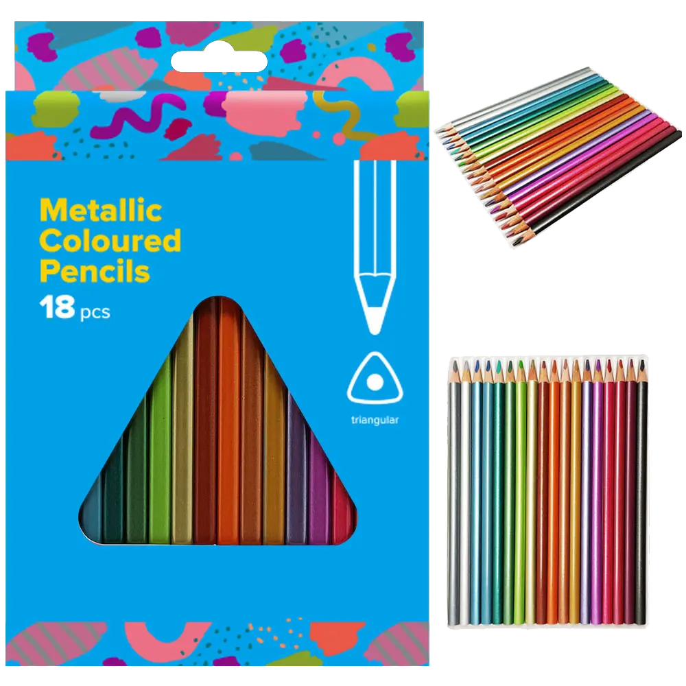 18 Metallic Color Pencil Set