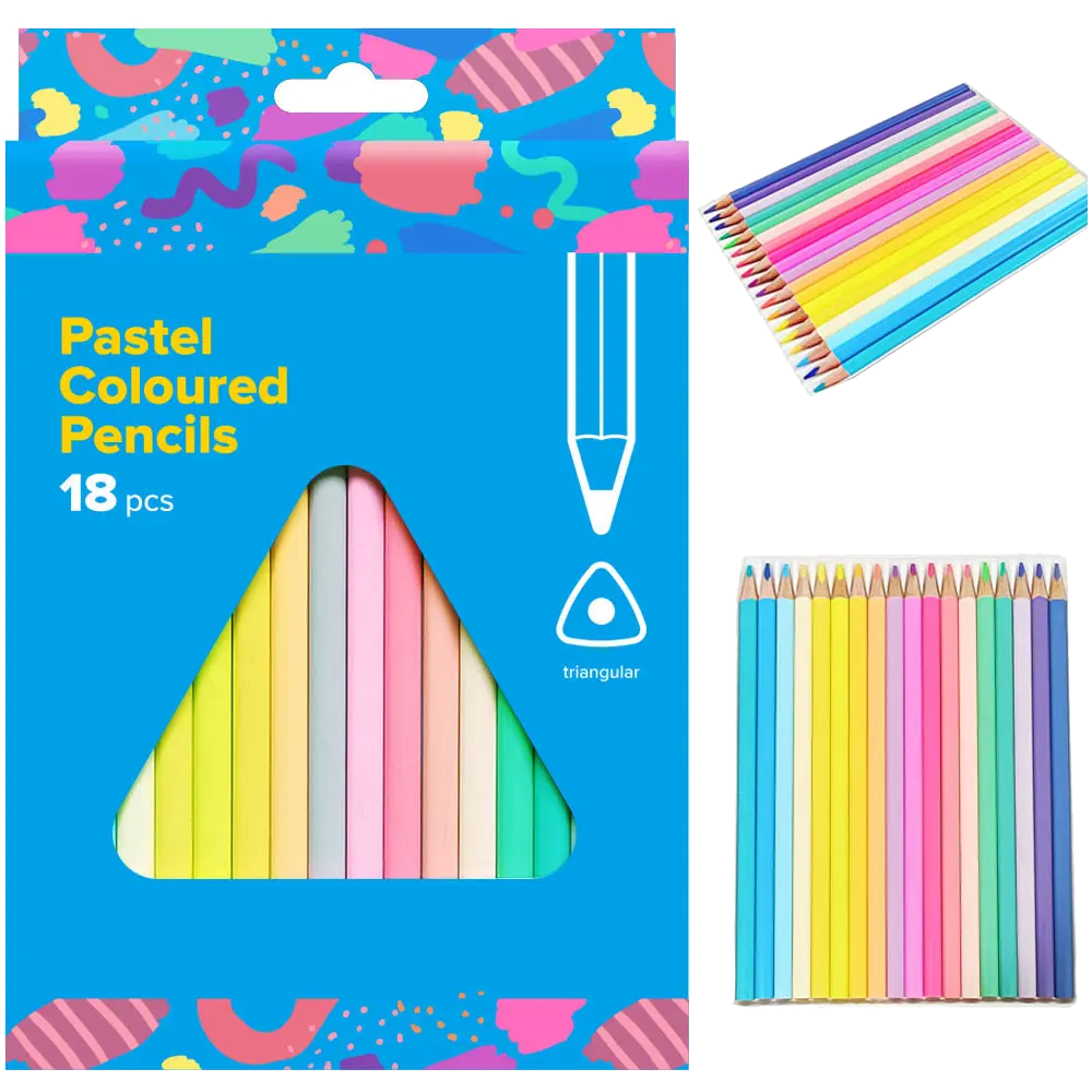 18 Pastel Color Pencil Set