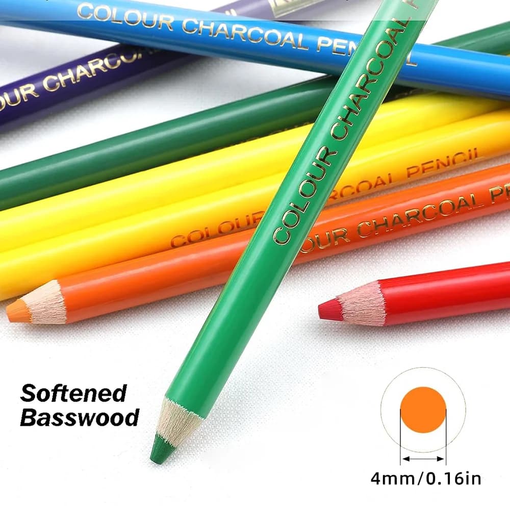 24 Color Chalk Pastel Pencils — Paper Box Retail Set thumbnail 2