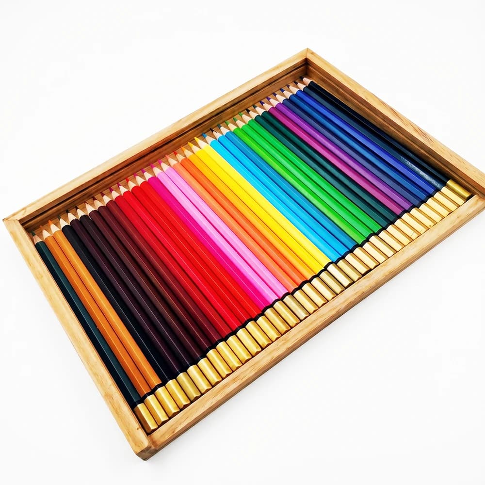 36 Colour Pencils in Wooden Case
