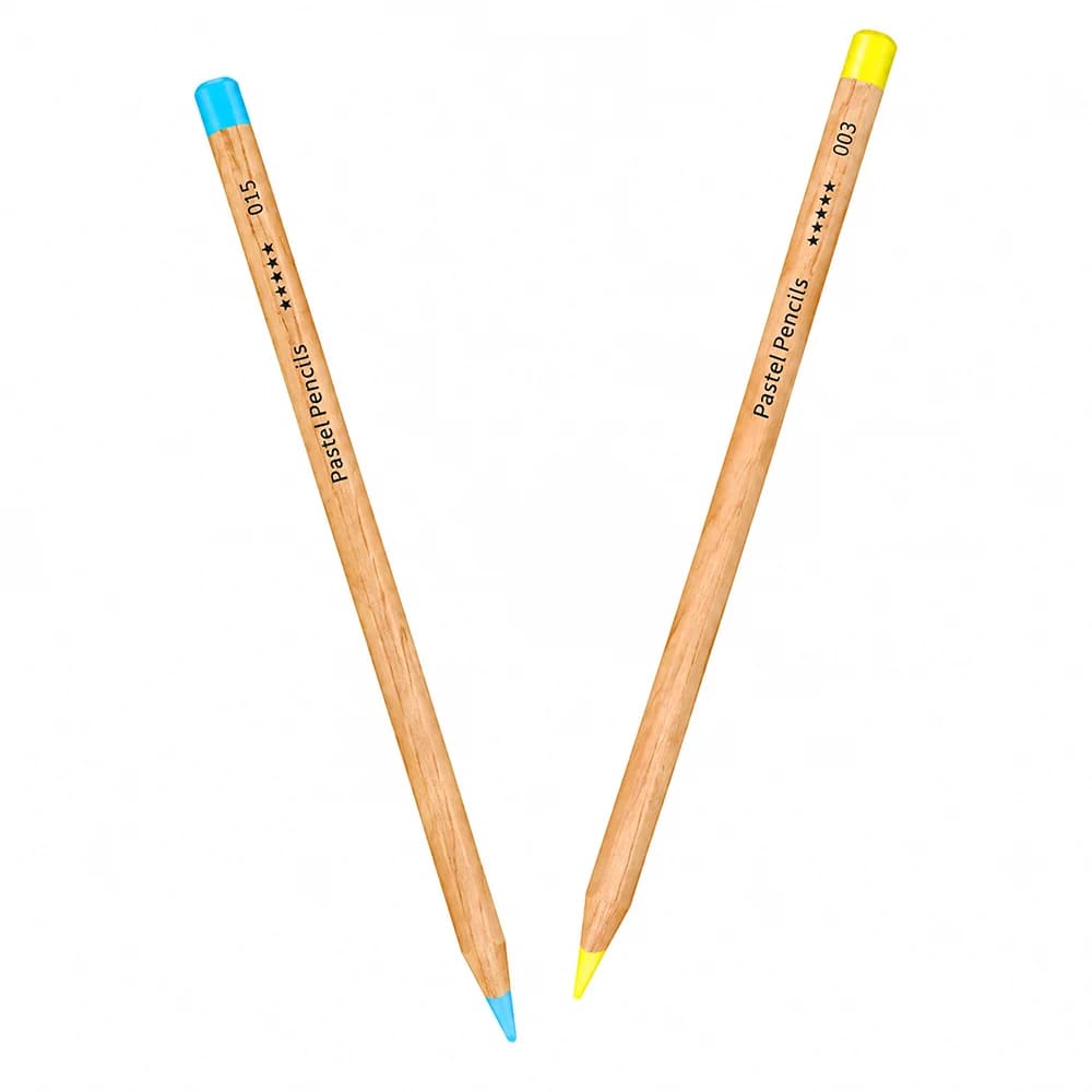 72 Color Chalk Pastel Pencils in Tin Box — 2-Layer Blister Tray thumbnail 2
